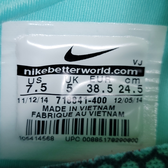 Nike Free 1.0 Cross Bionic‎ Teal Cross Training Shoes Women Size 7.5 718841-400 - Picture 9 of 9